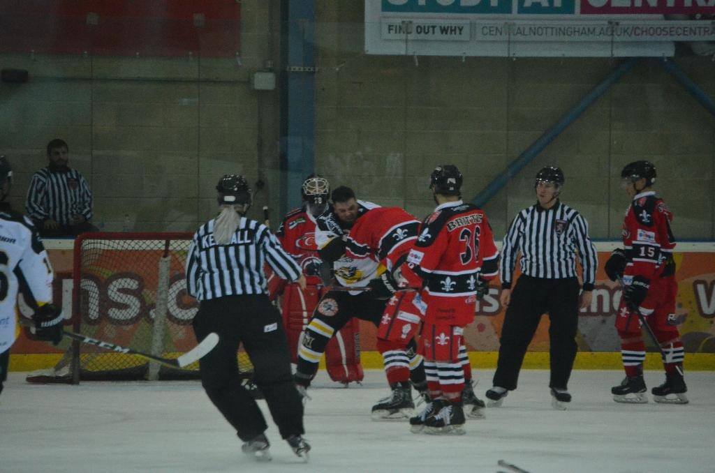 Richard Crowe and Luke smith in the last couple of minutes of the tie. (J&K Davies)