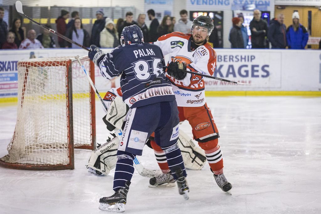 Slovak shoving as Adrian Palak and Thomas Janak battle over position (Steve Crampton)