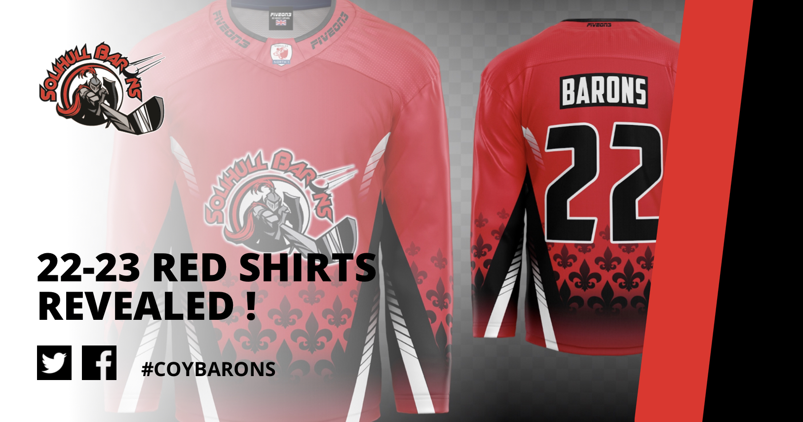 Barons Red Replica Jersey