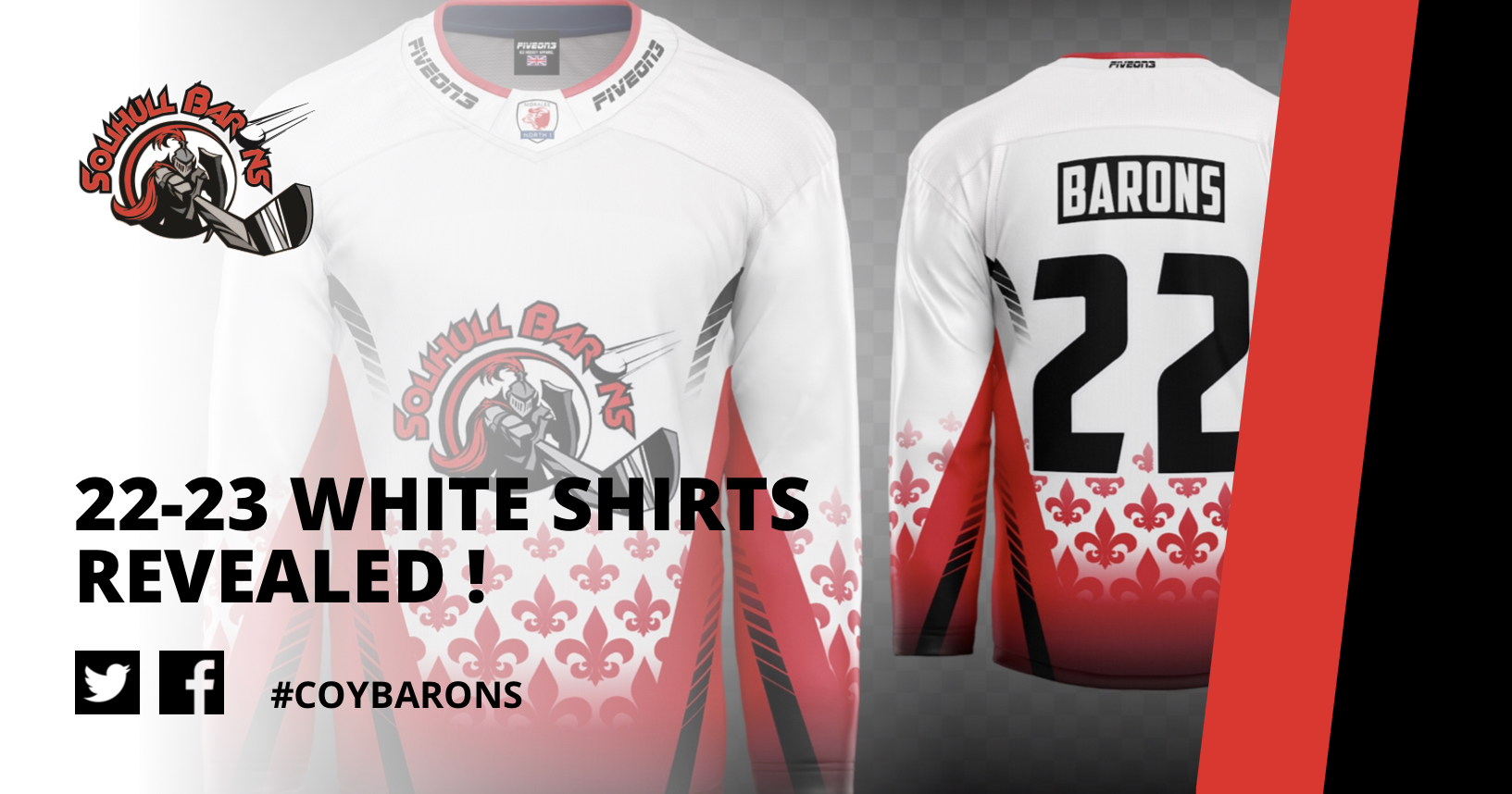 Barons New 2022-23 White Shirt Revealed !