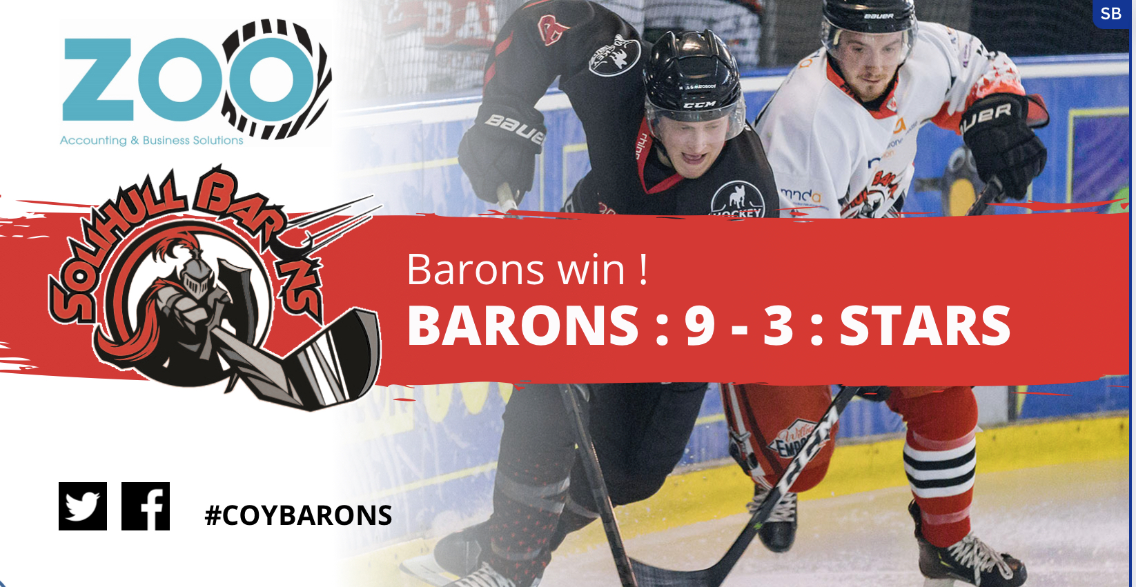 Barons win in drama filled tie