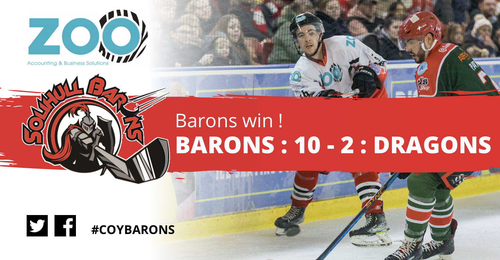 Barons put out Dragons fire with convincing win