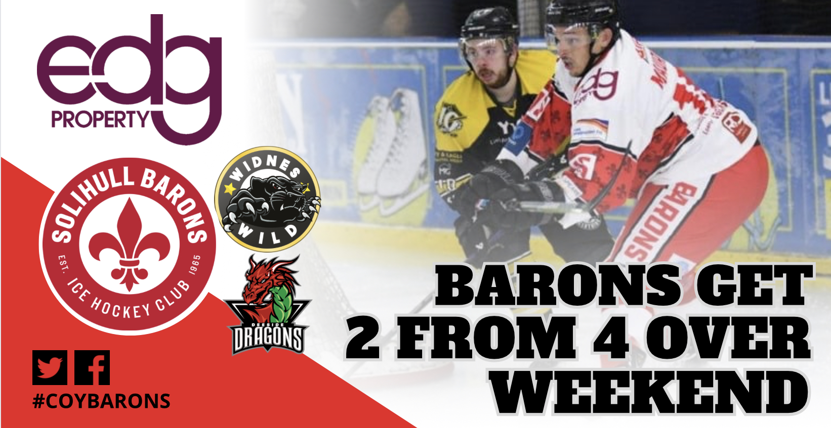 Barons pick up 2 points from 4 in busy weekend