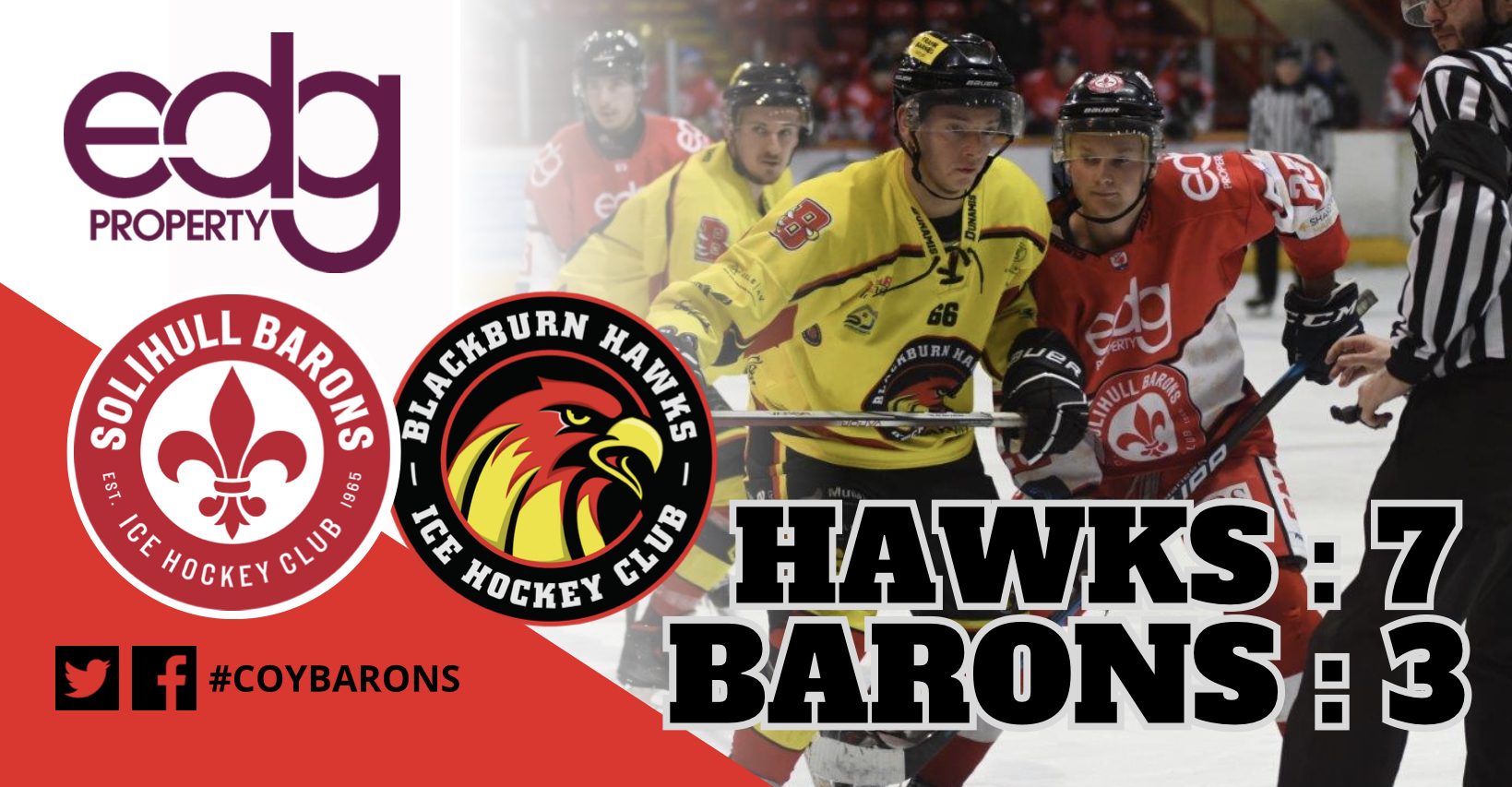 Barons struggle against strong Hawks