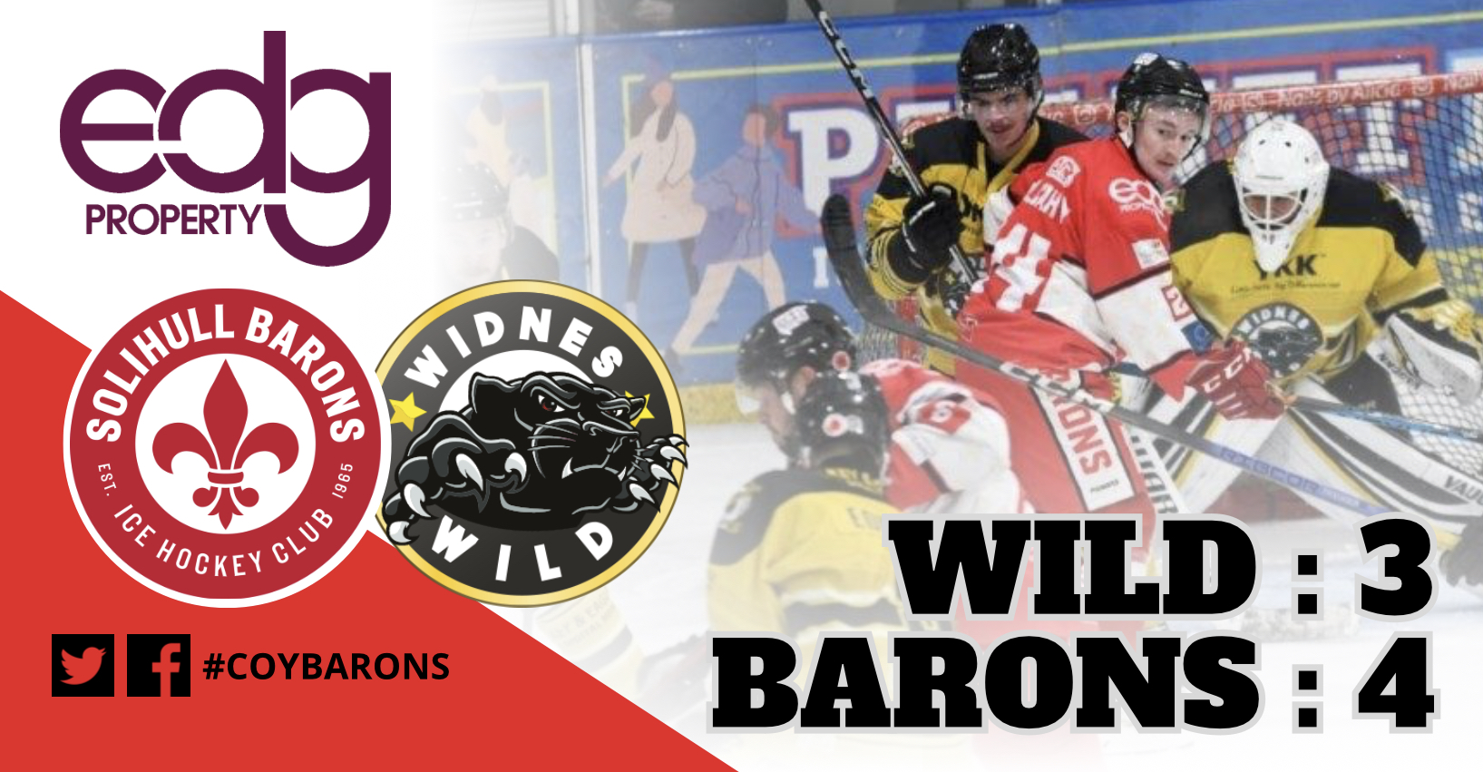 Barons win with odd goal in 7 at Widnes