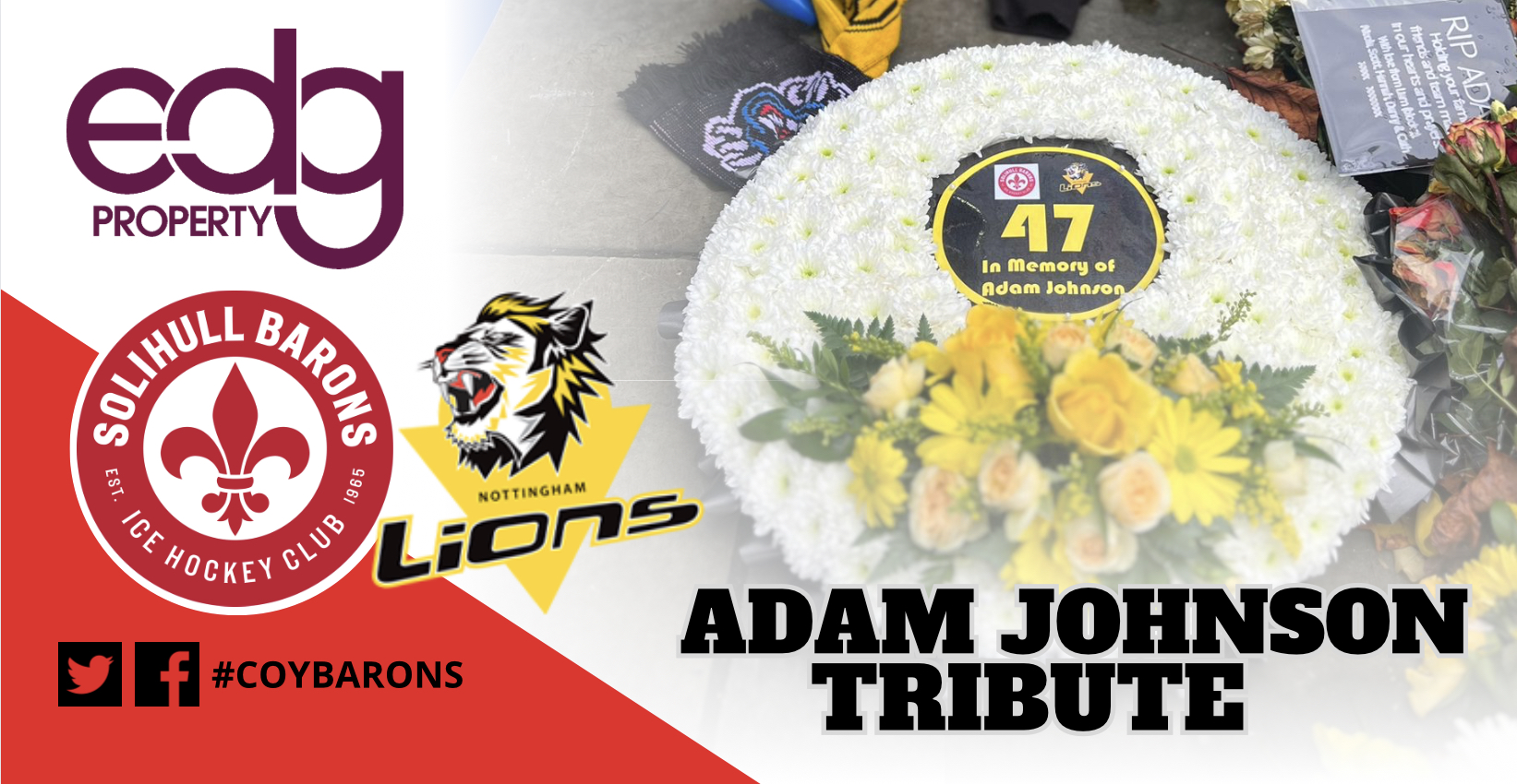 Barons & Lions pay tribute to Adam Johnson