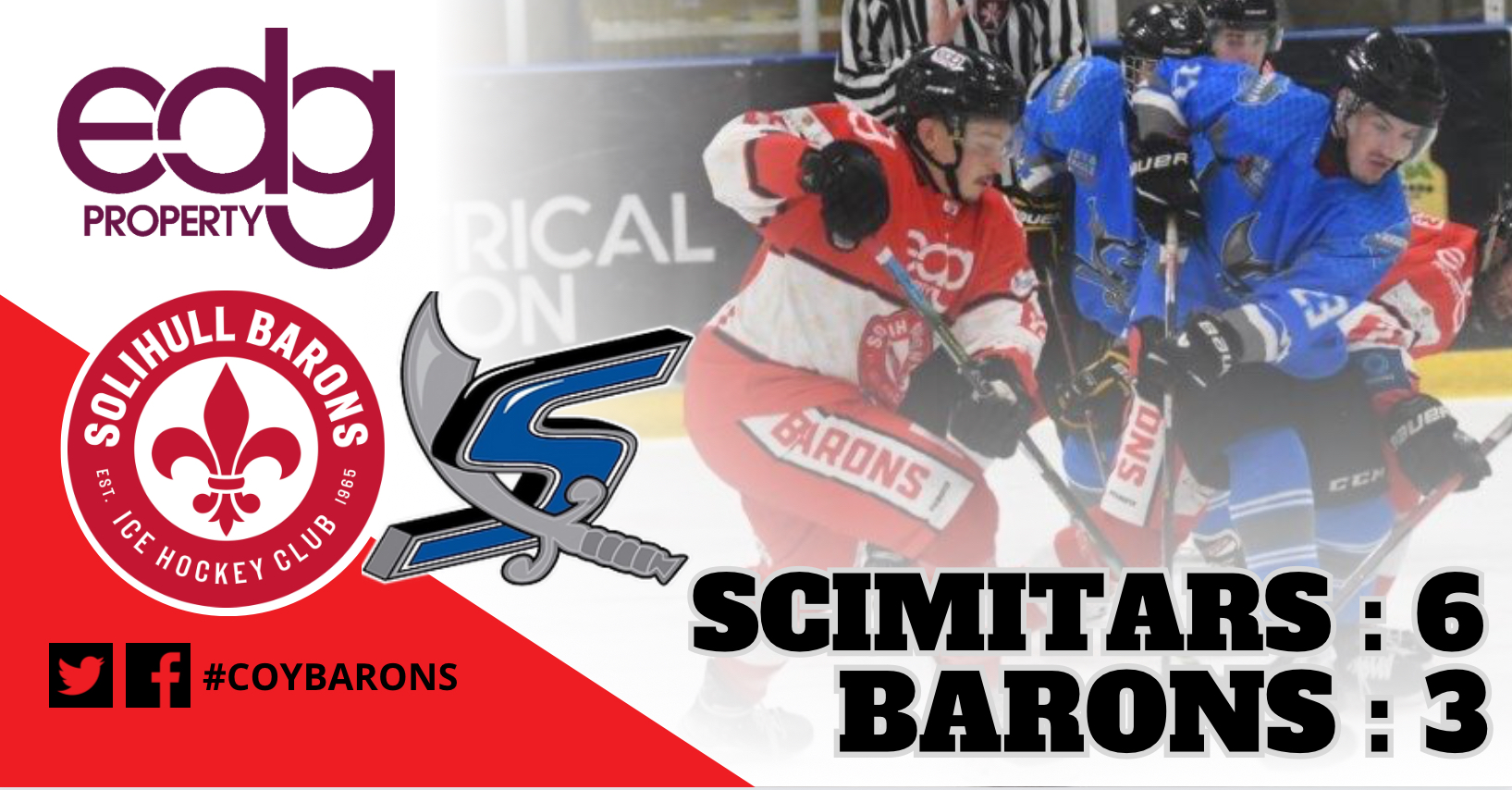 Short benched Barons struggle in Sheffield