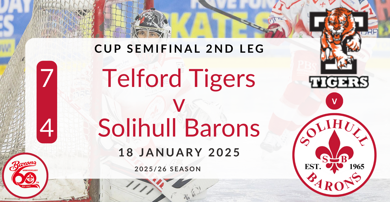(CUP SF L2) Telford Tigers – Solihull Barons